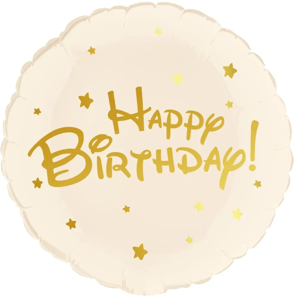 Шар (18''/46 см) Круг, Happy Birthday Микс