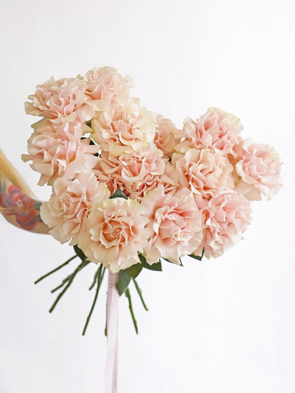 БУКЕТ 15 ФРАНЦУЗСКИХ РОЗА PINK MONDIAL